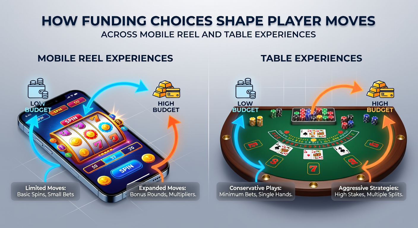 Player engaging with mobile table game interface after completing a deposit