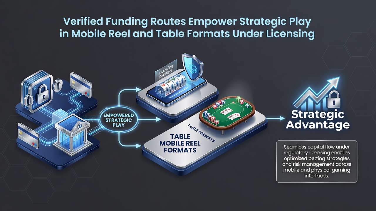 Strategic mobile gameplay on licensed table formats with verified payments
