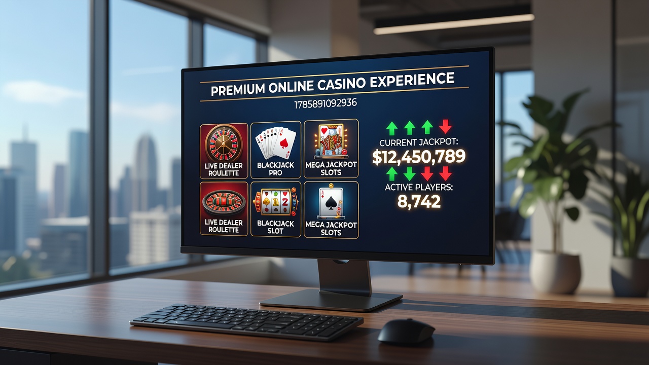 Mobile device displaying live dealer tables and slot games within a regulated online casino environment